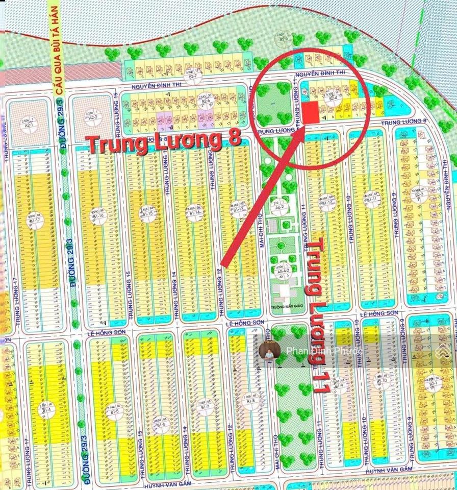 Bán cặp góc + ống biệt thự liền kề 2 mt trung lương 11 & trung lương 8 đảo vip hòa xuân