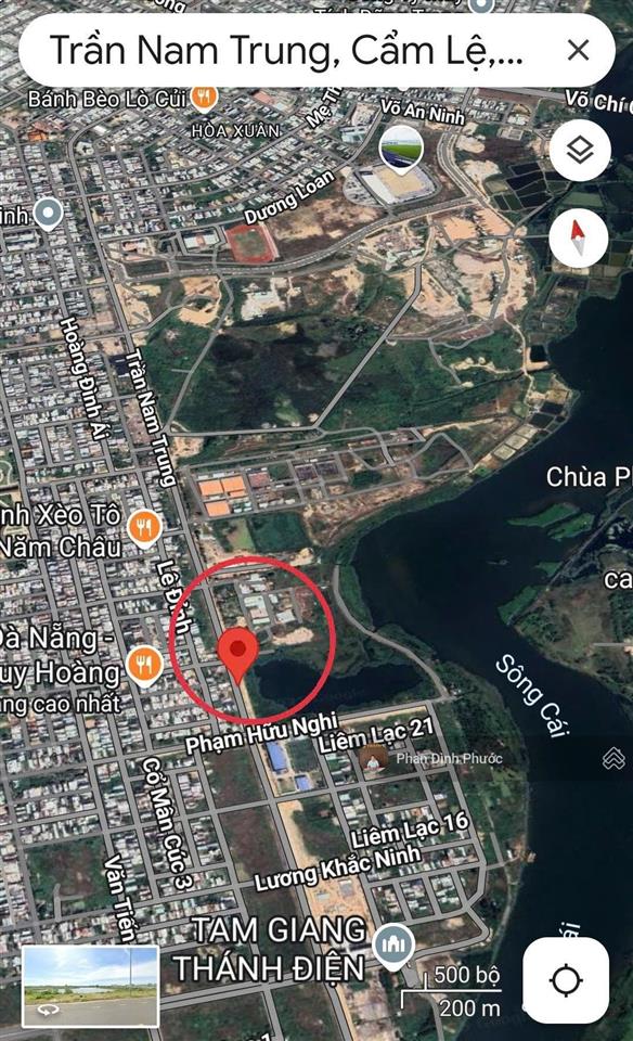 Bán đất mặt tiền đường trần nam trung (15m) gần dự án aeon mall hòa xuân, đà nẵng