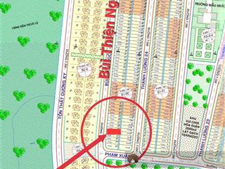 Bán đất đường bùi thiện ngộ  đối diện biệt thự  hòa xuân