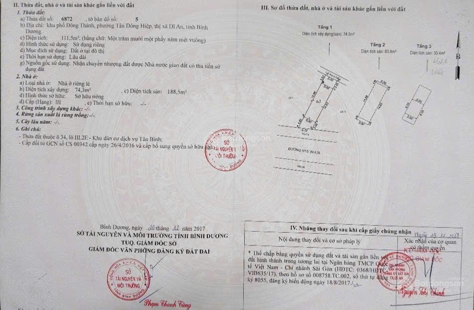 Bán nhà đẹp mặt tiền kinh doanh đường n15 kdc biconsi, tp. dĩ an, 0913 121 ***