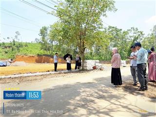 Cơ hội đầu tư đất nền f0  trung tâm lạc thuỷ, hoà bình vị trí chiến lược  hạ tầng hoàn chỉnh