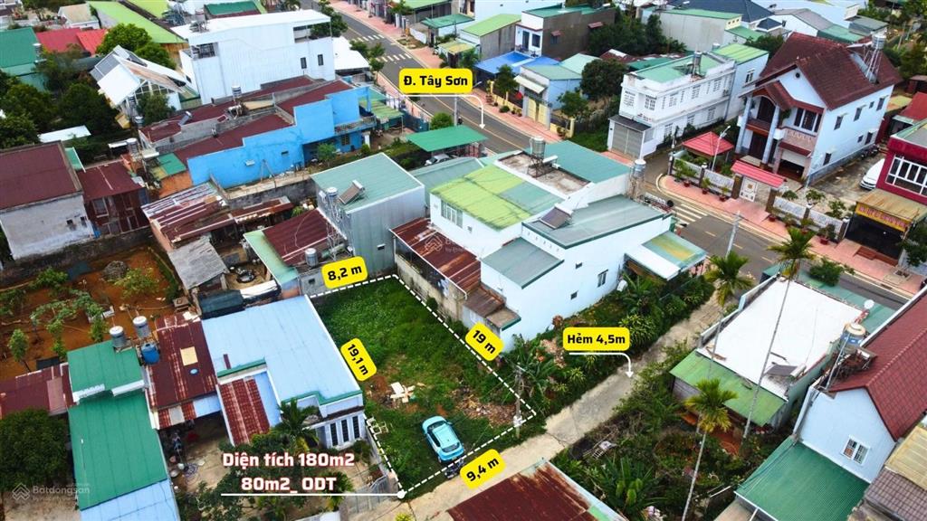 Đất đẹp ,hẻm đường tây sơn, phường 2, tp bảo lộc, lâm đồng 180m2 (80m2 odt) chỉ 3,6tỷ