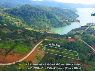 Bán 2 lô đất view hồ ngọc 2000m2/lô, có sẵn thổ cư, phường 2, bảo lộc, lâm đồng, chỉ với 2,7 tr/m2