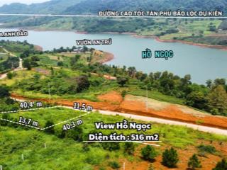 Bán đất view hồ ngọc, view rừng tự nhiên lộc tân, p2, bảo lộc, lâm đồng, giá chỉ 2,1 tỷ/516m2