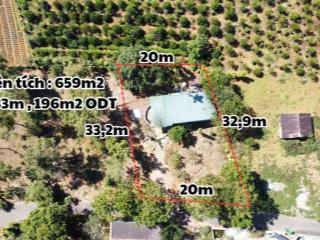 Nhà vườn nghỉ dưỡng phường 2 bảo lộc lâm đồng. dt 659m2 (20mx33m) có 196 m2 thổ cư, giá chỉ 5tỷ tl