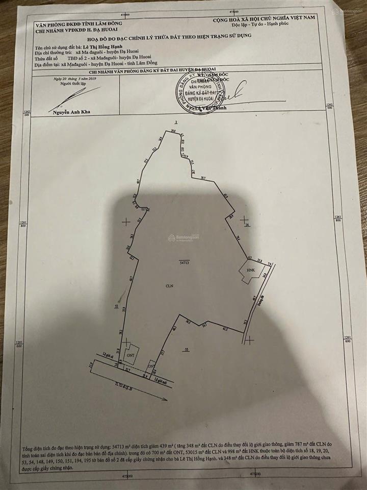 Nhà và vườn (biệt thự) dt 5,5 ha (700m2 ont) haimặt tiền tỉnh lộ 721 madagui đạ huoai lâm đồng