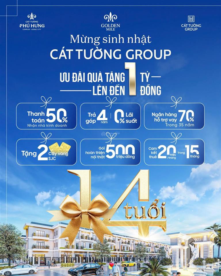 2025 cát tường group mừng sinh nhật tri ân khách hàng 1 tỷ khi mua nhà cát tường phú hưng sốc