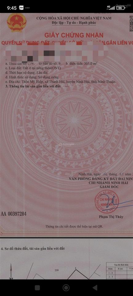 Sở hữu ngay lô đất thổ cư mặt tiền biển khu du lịch hoàn đỏ (nam khánh hoà)