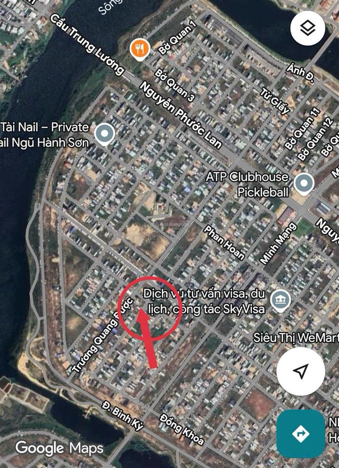 Bán lô góc siêu đẹp nam hoà xuân  đường hói kiểng 17 với đặng văn chung  hướng đông nam