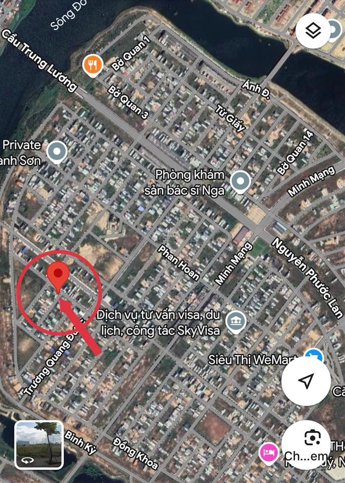 Bán lô góc siêu đẹp nam hoà xuân  đường hói kiểng 17 với đặng văn chung  hướng đông nam