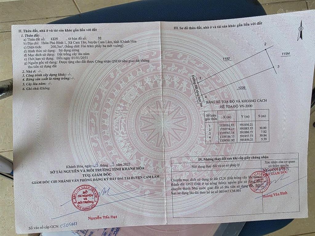 Cân bán nhanh lô đất 100% thổ cư cam tân, khu an toàn giữ lại đầy tiềm năng. ngay 0935 763 ***