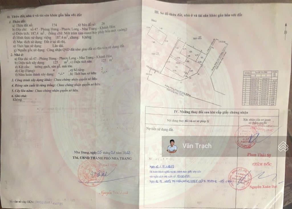 Căn góc 2 mặt tiền đường phùng hưng, phước long, nha trang hướng đông nam 187.4m2