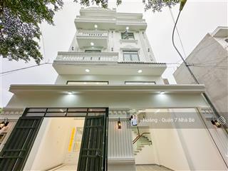Nhà mới xây ngang 8m dài 11mkdc đồng bộ đường 6m1trệt 1lửng 2lầu sân thượng 4pn 5wc