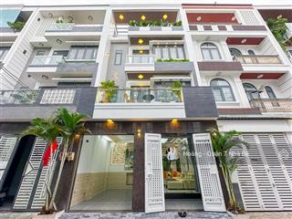 Nhà full nội thấtgara ô tô riêngdt 6,4mx12,77mxây 1trệt 2lầu sân thượng 4pnđường 7m nhựa kdc