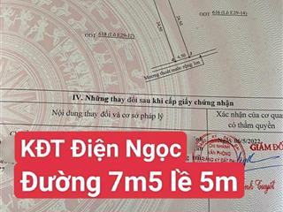 Đất 110m2 đường 7 kđt số 9 điện ngọc
