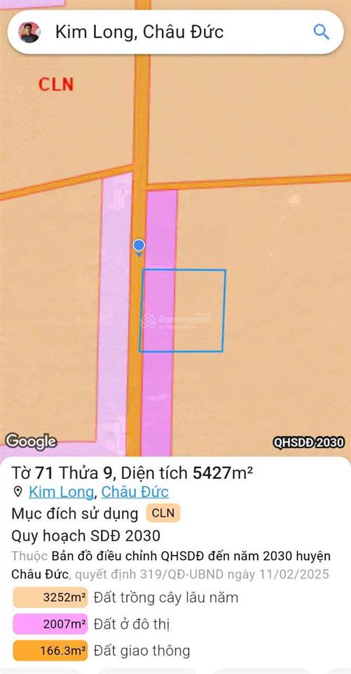 Bán lô đất đẹp, giá ngộp tại kim long, 75x75 , đường nhựa 10m , phủ hồng, đất ở