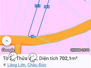 Bán lô đất đẹp láng lớn 10x70, sát mỹ xuân ngãi giao