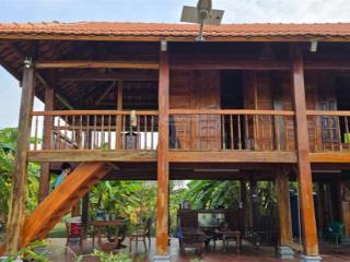 Siêu phẩm nhà vườn mặt tiền sông lớn cách q2  q7 chỉ 12km. 2800m2 (85m2 thổ). đường oto, sổ hồng