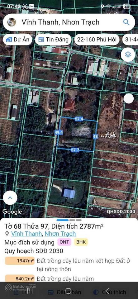 Lô vip 1.788m2 sẵn thổ, đường 6m, khu biệt thự. ngay nút giao vành đai 3  cao tốc. giá 3.5tr/m2