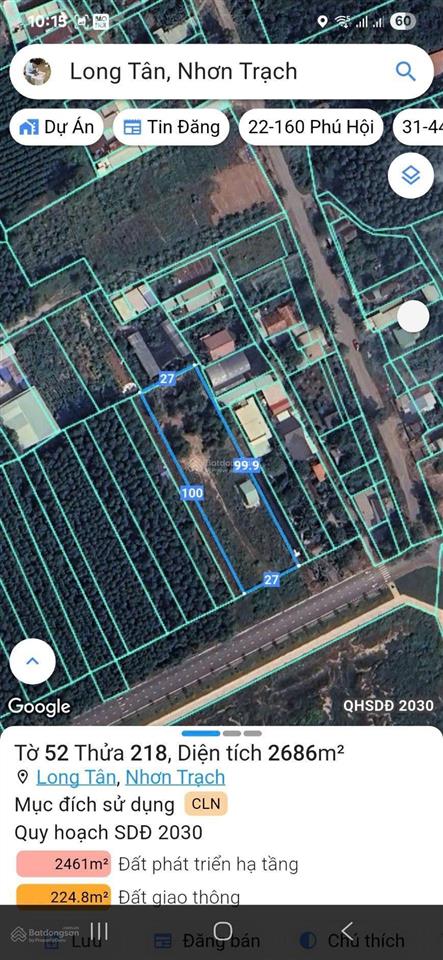 Mặt tiền đường nhựa 47m đối diện khu biệt thự 5* swanpark. 2686m2 khu dân cư. giá 13.5 tỷ. sổ riêng