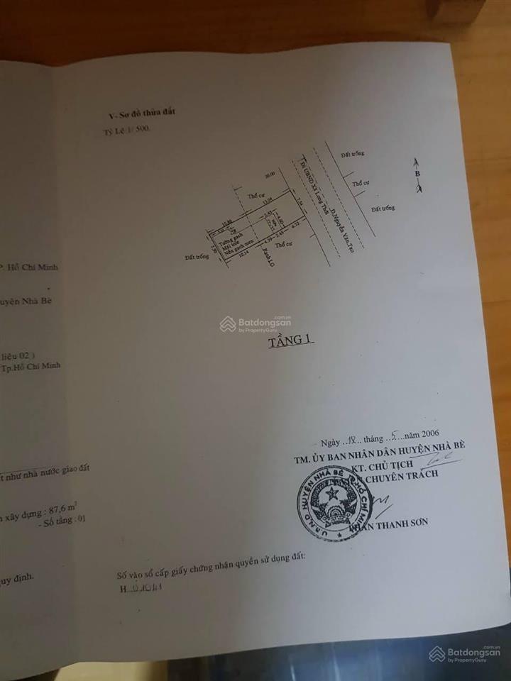 Bán nhanh mặt tiền nguyễn văn tạo  vị trí siêu đẹp, giá trị cao