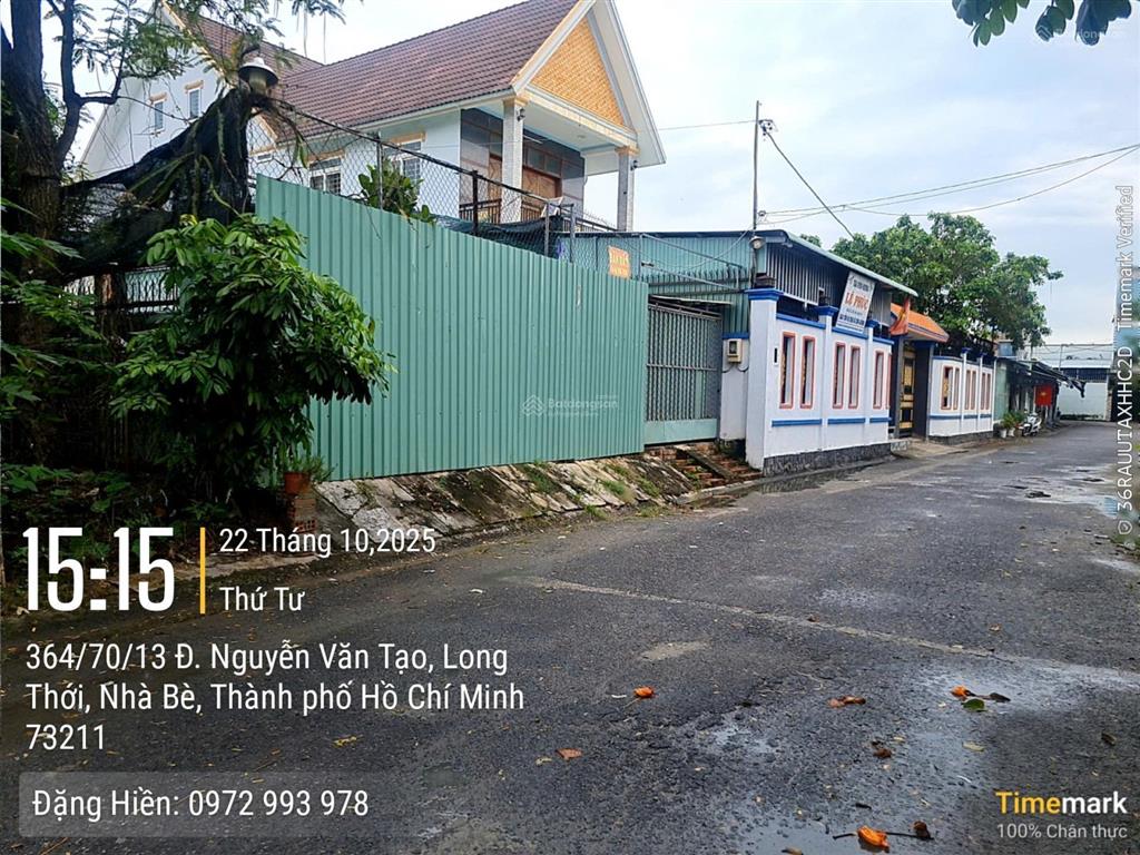 Bán đất thổ cư 218m2  hẻm xe hơi 6m nguyễn văn tạo, long thới, nhà bè