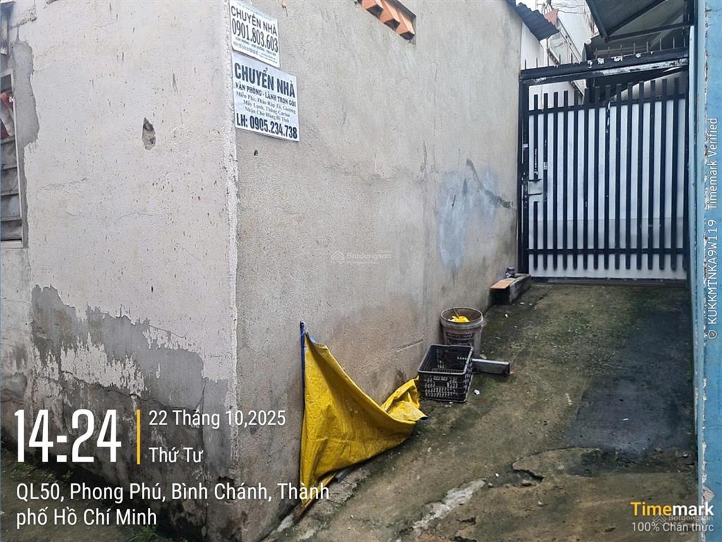 Bán nhà mặt tiền quốc lộ 50 xã phong phú, bình chánh