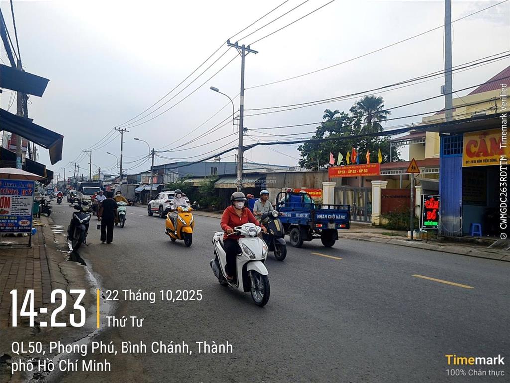 Bán nhà mặt tiền quốc lộ 50 xã phong phú, bình chánh