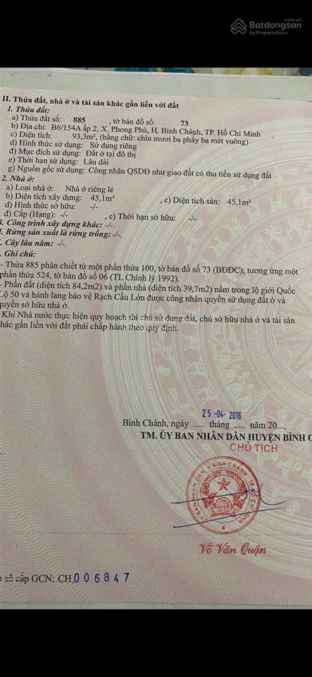 Bán nhà cấp 4 mặt tiền quốc lộ 50 vị trí kinh doanh  5.5 tỷ