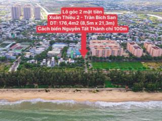 Toạ độ vàng với lô góc 2 mặt tiền cực hiếm xuân thiều 2trần bích san, biển nguyễn tất thành, đn.