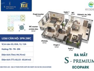 Cần bán căn hộ 3pn2vs tòa s3 sky oasis dt 72m2, giá tốt 4,8 tỷ tại ecopark hưng yên  0913 969 ***