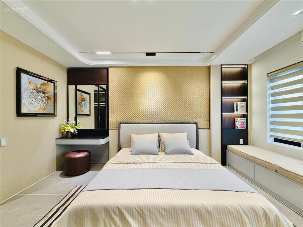 Siêu phẩm luxury đẹp quên cả người yêu cũ 1 trục đường lê văn thọ, p9, gv, dt 4 x 24m trệt 5 lầu