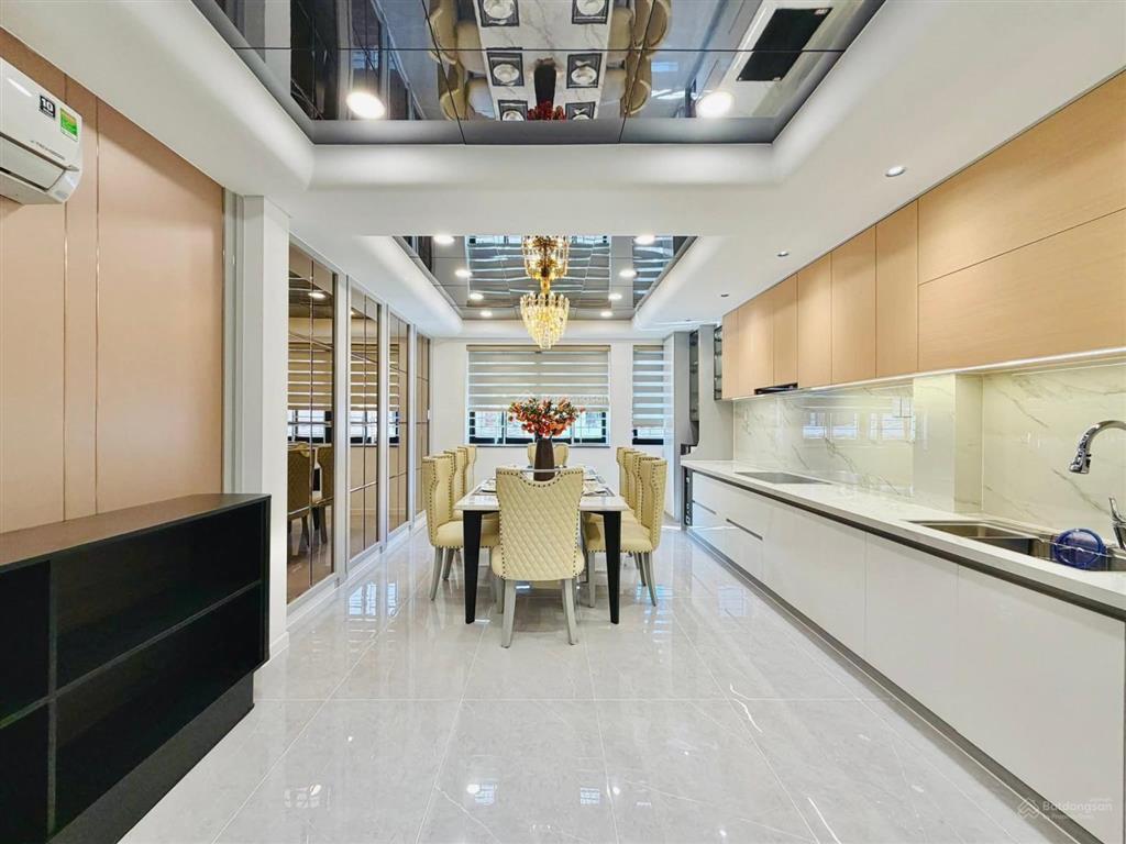 Siêu phẩm luxury đẹp quên cả người yêu cũ 1 trục đường lê văn thọ, p9, gv, dt 4 x 24m trệt 5 lầu