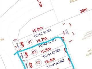 4 nền f0 giá tốt ngay ngã tư ga hẻm nhựa 6m vào 1 trục hà huy giáp, dt 4m x 17m. giá tốt đầu tư