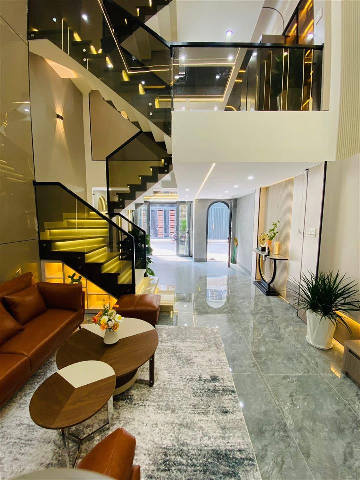 Nhà 1 lửng 3 lầu mặt tiền kinh doanh tl37 full nội thất cao cấp  đường nhựa 12m khu kinh doanh tốt