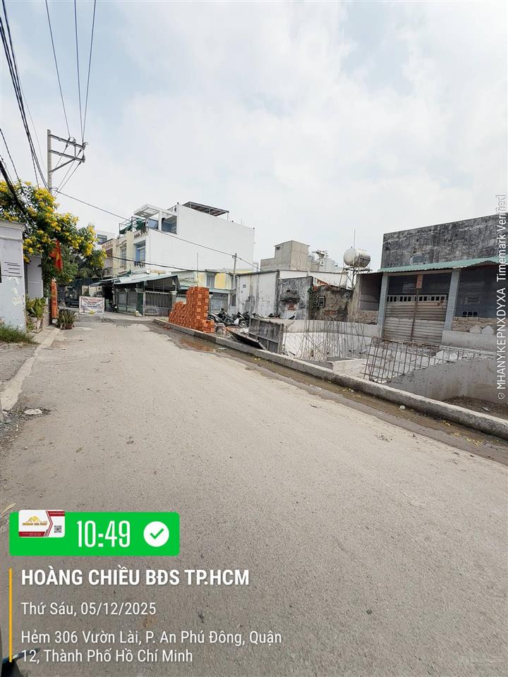 Lô góc 2 mặt tiền hẻm 6m sát cầu sắt an phú đông.dt. 8.33m x 11m  86.5m2 thổ.giá tốt nhất vườn lai