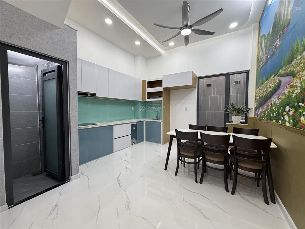 Nhà 1 lầu xây mới 3pn full nội thất cao cấp. dt. 4m x 14m  giá tốt  gần chợ đường  hà huy giáp