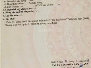 Bán lô đất đường 671 lê văn việt , tân phú , quận 9  hướng tây bắc