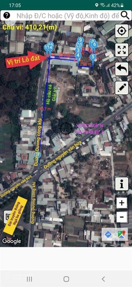 Cần bán lô đất mặt tiền đường dương công khi, cách đường nguyễn văn bứa 100m