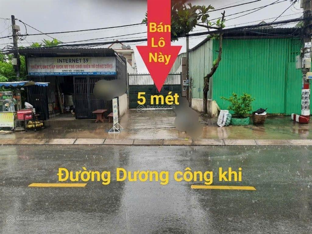Cần bán lô đất mặt tiền đường dương công khi, cách đường nguyễn văn bứa 100m