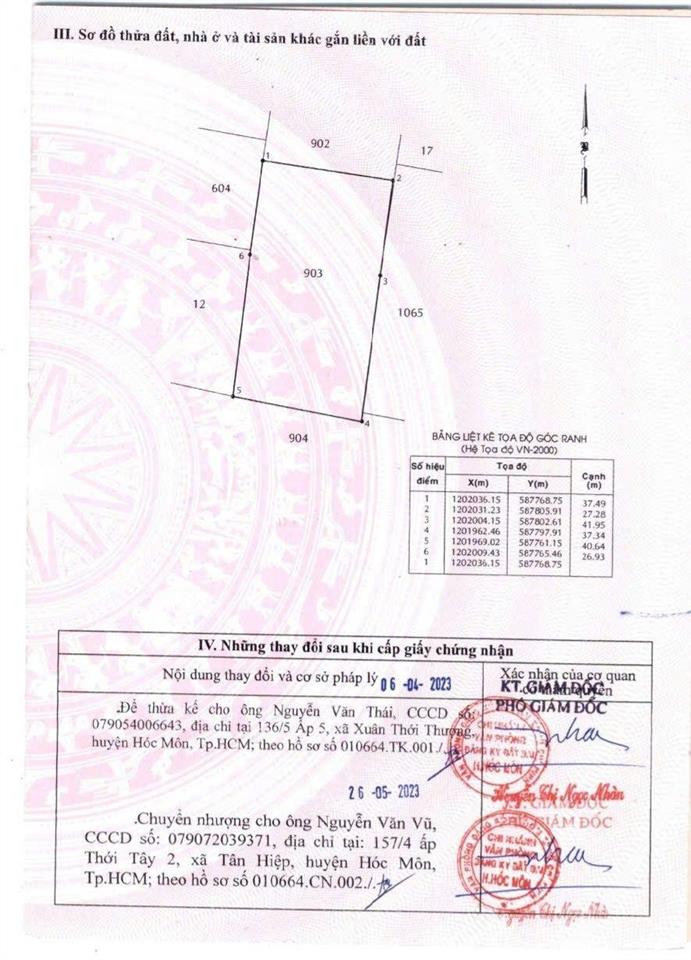 Cần bán lô đất mặt tiền đường nguyễn văn bứa, xã xuân thới thượng, hóc môn, tphcm, đt 5233m2