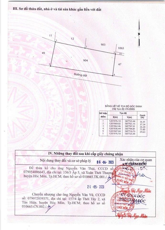 Cần bán lô đất mặt tiền đường nguyễn văn bứa, xã xuân thới thượng, hóc môn, tphcm, đt 5233m2