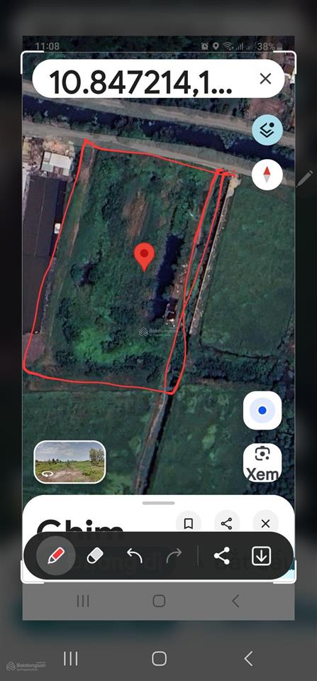 Đất nằm mặt tiền đường bờ kênh nguyễn văn cừ xã xuân thới thượng hóc môn tphcm