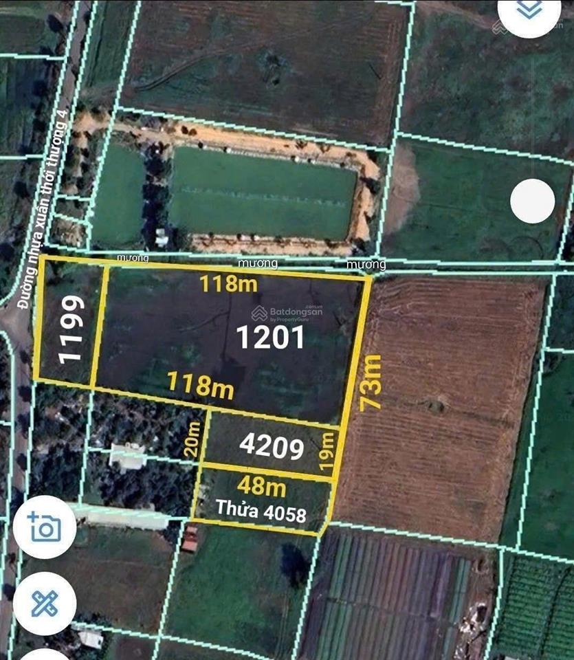 Bán đất tại xuân thới thượng 4, 25 tỷ, 7932m2, giá cực rẻ tính ra khoảng 3,1 triệu/m2 tl