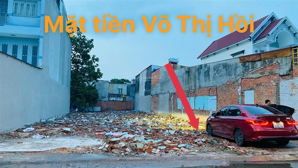 Bán đất mặt tiền võ thị hồi chợ nhỏ 4 lô trước sau giá 4,3 tỷ tl