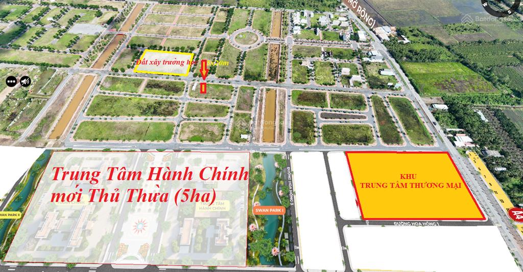 Bán đất mặt tiền đường số 1 trục kinh doanh 20m, sát tthc xã thủ thừa