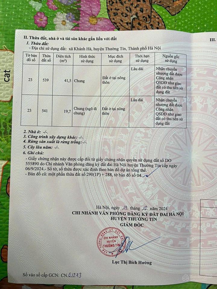 Chinh chủ ban 
42 m 
sát chợ đan nhiễm , khảnh hà