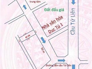 Bán mảnh đất 87,5m2  dục tú 1, đông anh, hn. đối diện nvh  kđg, giá đầu tư
