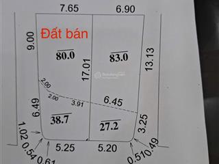 Bán lô góc siêu đẹp 80m2 xóm nhồi, cổ loa, đông anh, hà nội. cạnh nhà văn hoá  giá đầu tư.
