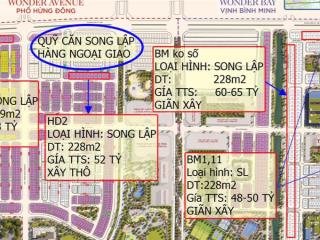 Mở bán quỹ song lập hàng ngoại giao diện tích từ 228m2 vinhomes đan phượng